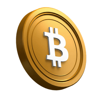 Bitcoin (BTC) moneta, pakreipta hero sekcijos dizaine