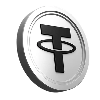 Platformos informacijos skiltyje rodoma Tether USDT monetos grafika